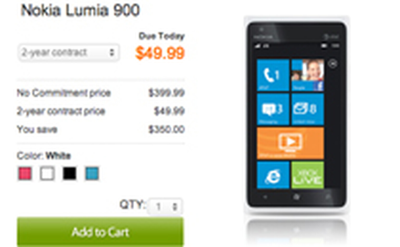 Nokia Lumia 900 drops to $49.99 in the US
