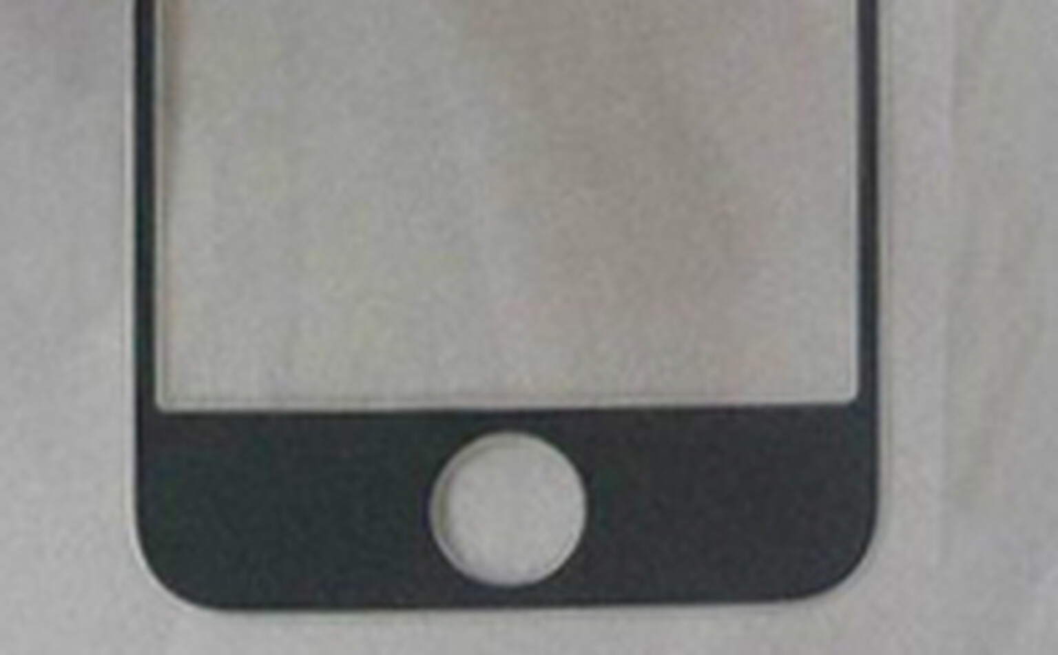 iPhone 5 glass frontage appears in black and white