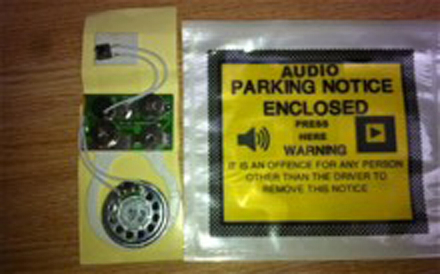 Talking parking ticket politely chastises motorists