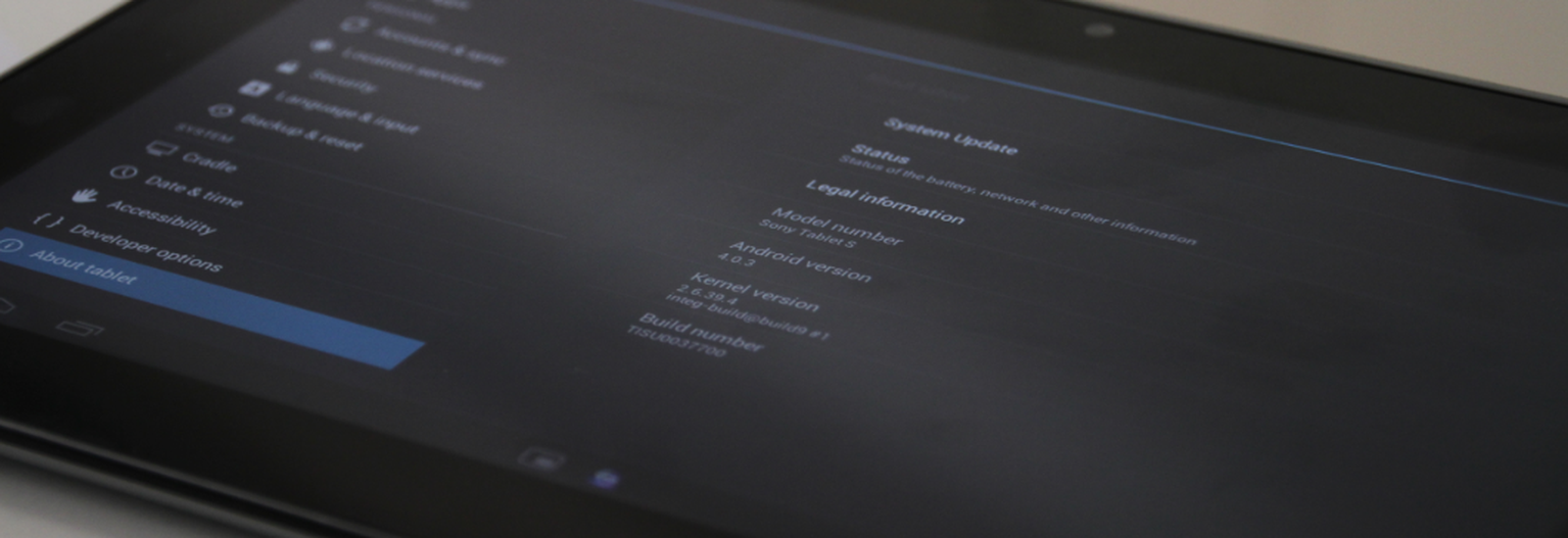 Sony Tablet S Ice Cream Sandwich video