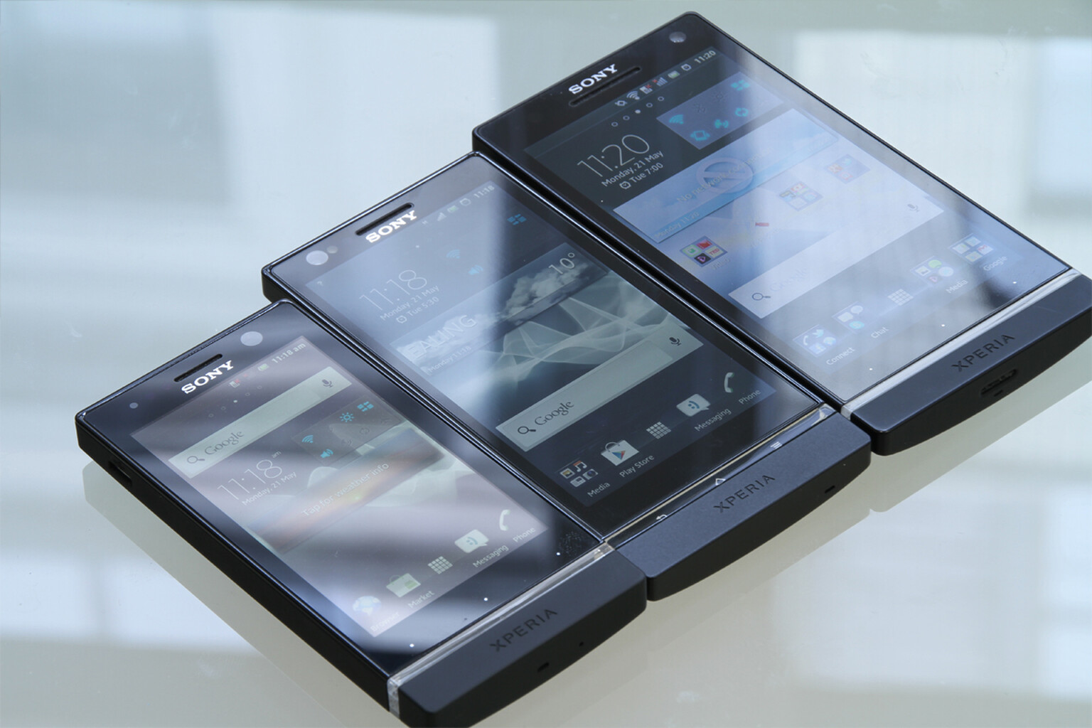 Sony Xperia S, Xperia P and Xperia U hands-on pictures