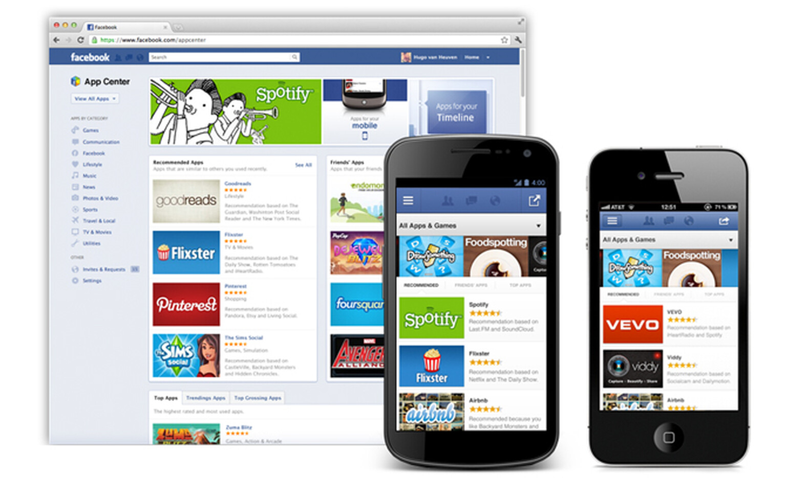 Facebook App Center introduced for web and mobile