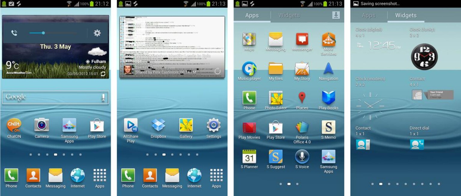 Samsung Galaxy S3 interface explained