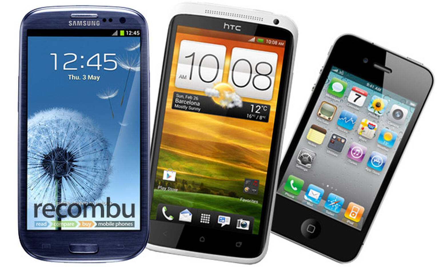 Samsung Galaxy S3 vs HTC One X vs Apple iPhone 4S