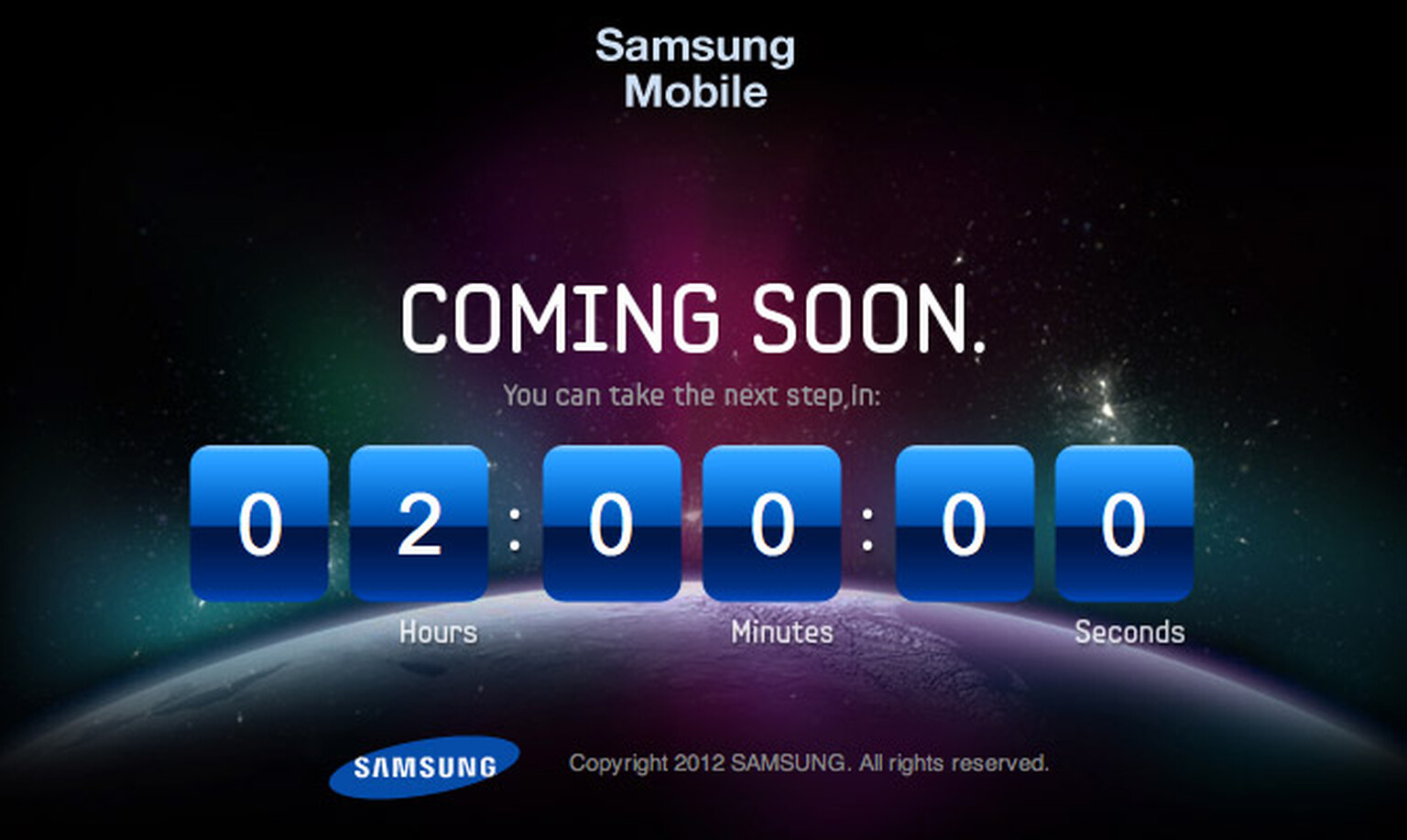 Samsung Mobile teases with 'The Next Galaxy' countdown timer