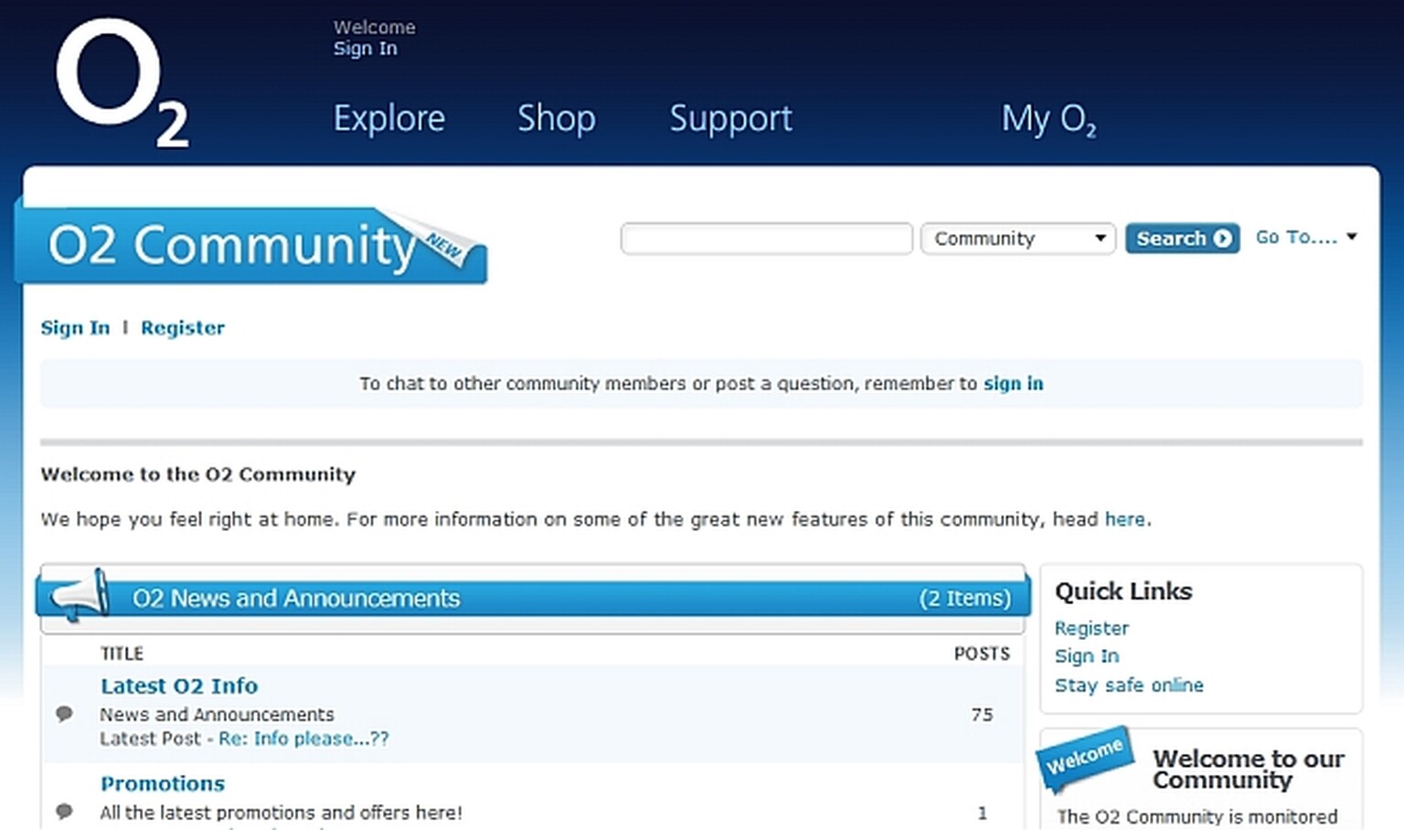 O2 launches community website