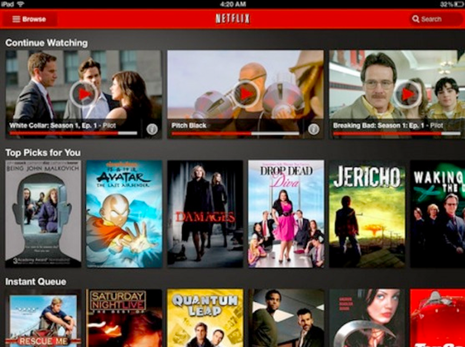 Netflix iPad app update released with HD video “to follow”
