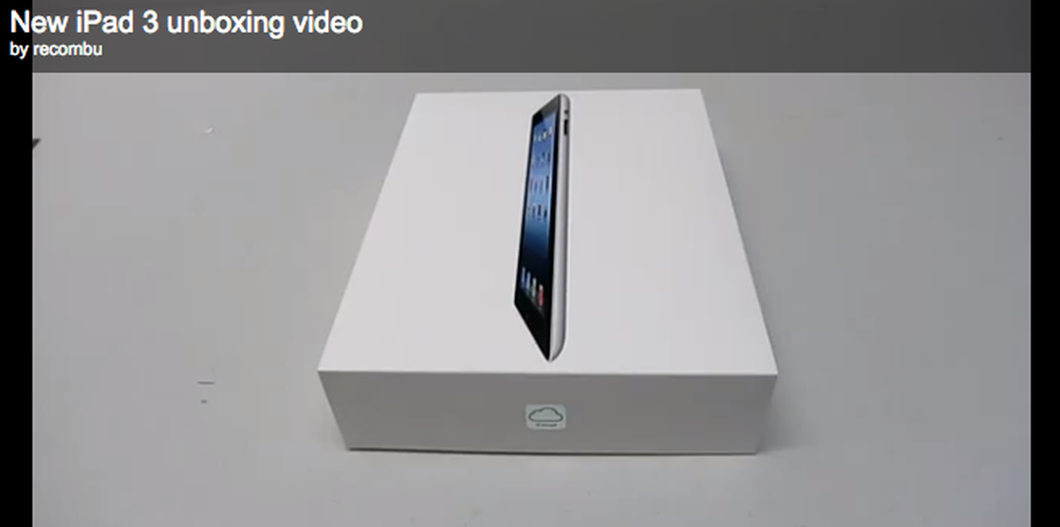 Recombu's unboxing video of the new iPad