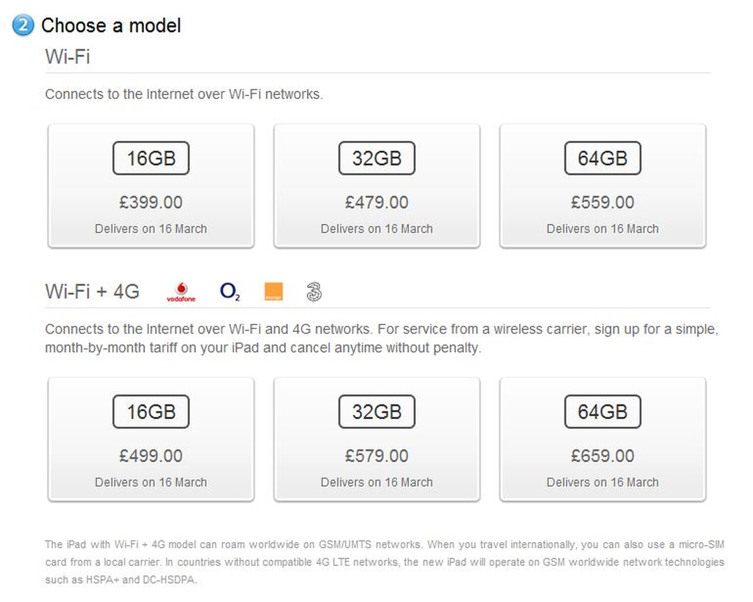 The new iPad, pricing across networks