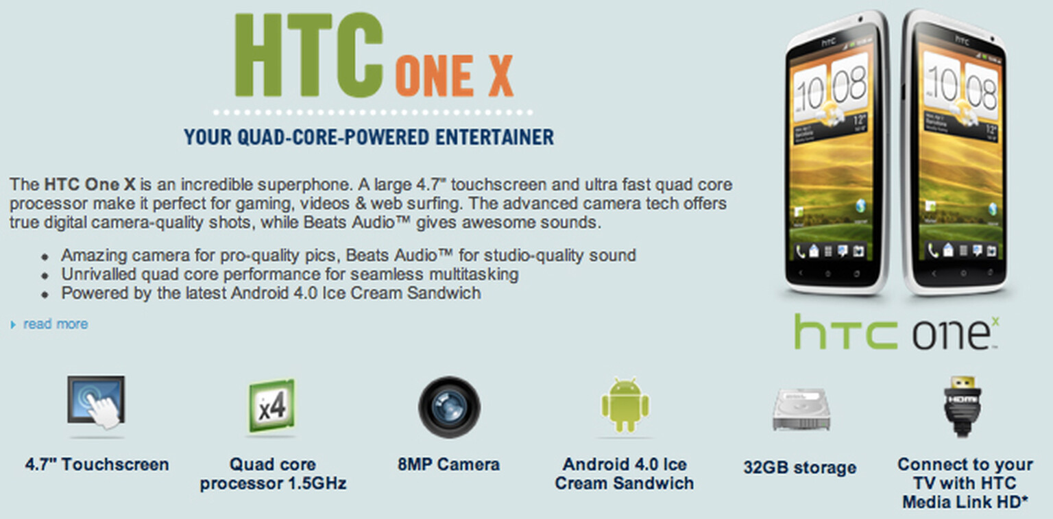 HTC One X and HTC One S coming to Carphone Warehouse in April, HTC One V coming late April/May