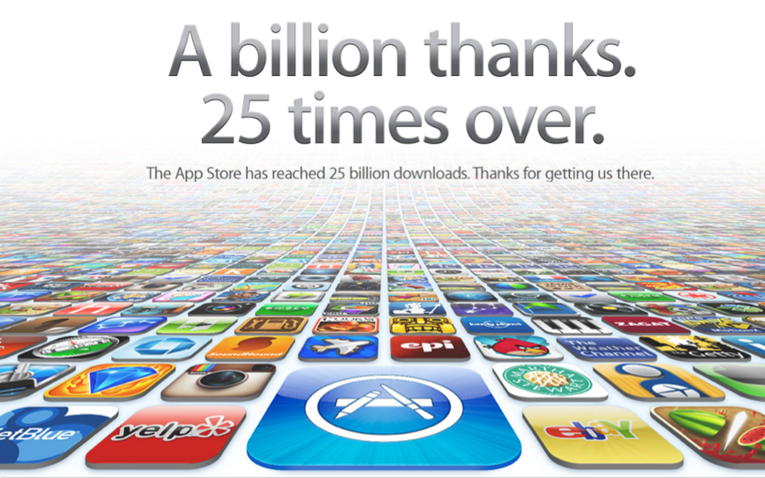 Apple surpasses 25 billion app downloads