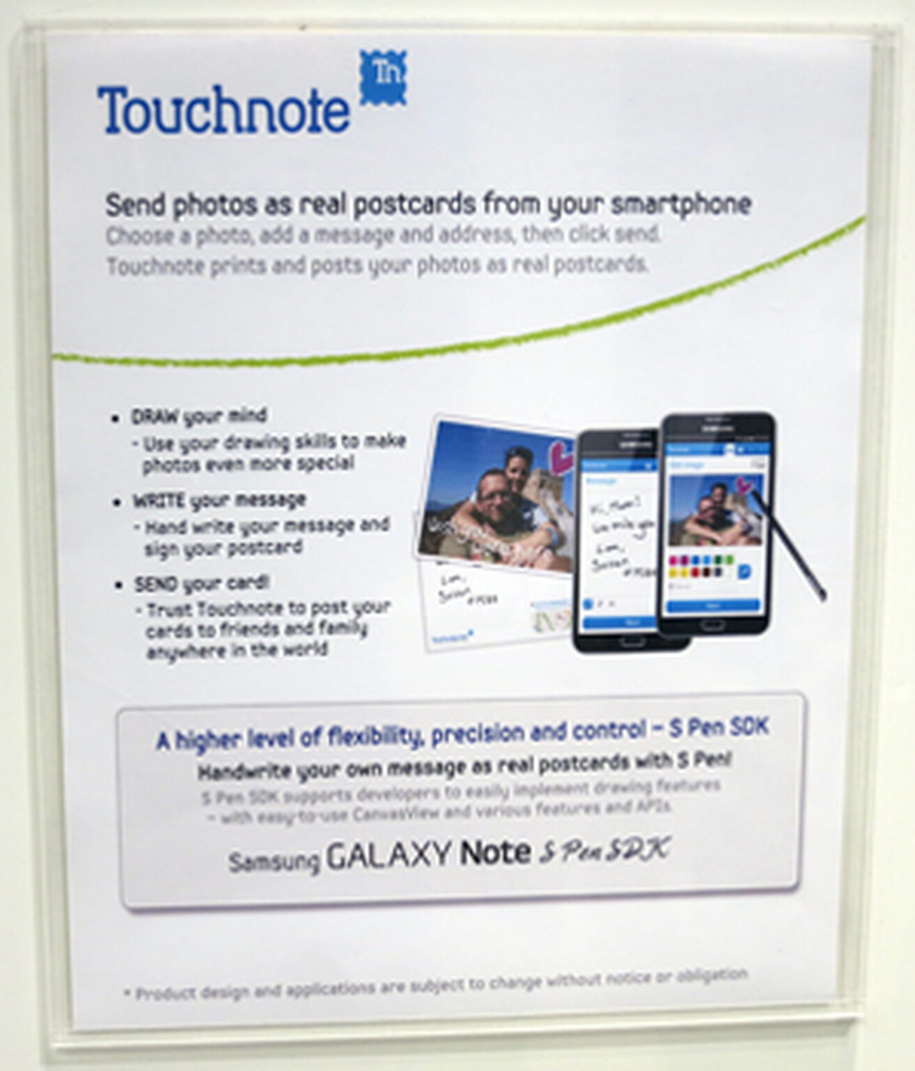 Touchnote for Android on the Samsung Galaxy Note 10.1 (video)