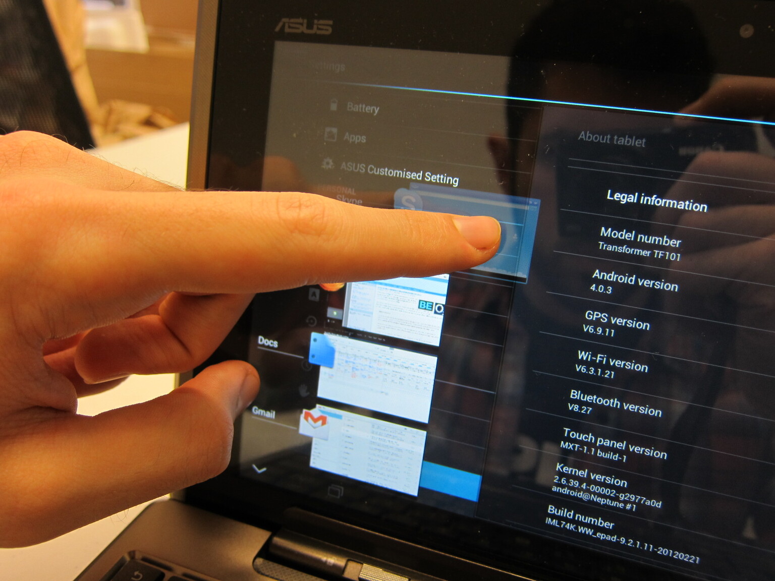 Asus Eee Pad Transformer ICS update: hands-on