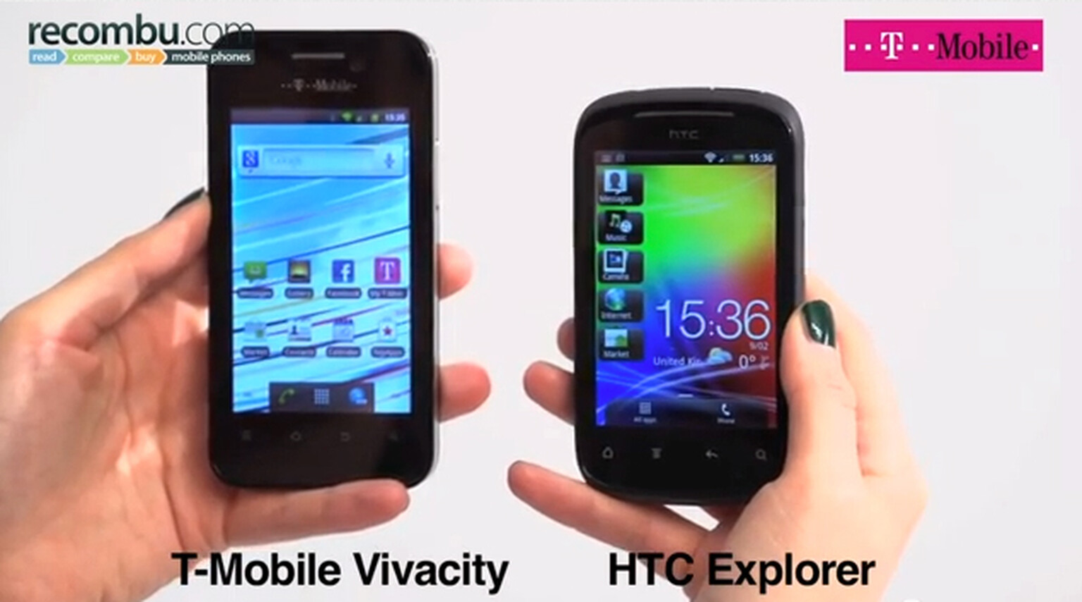 Video: T-Mobile Vivacity Vs HTC Explorer