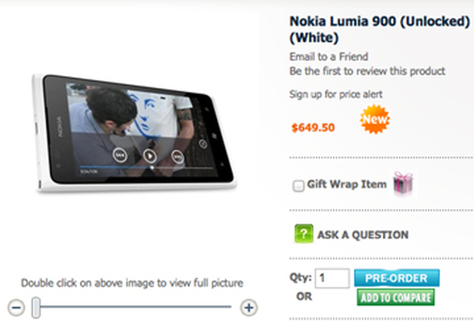 ‘White Nokia Lumia 900’ emerges on pre-order
