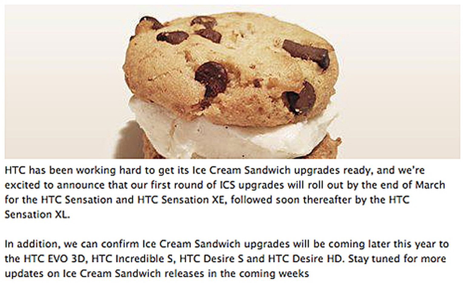 HTC: Ice Cream Sandwich coming to HTC Sensation and XE “by the end of March”, plus more