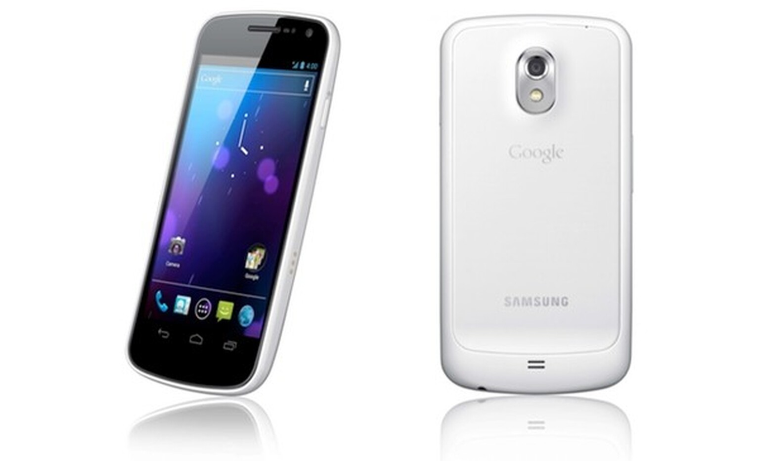 White Samsung Galaxy Nexus, out next week.