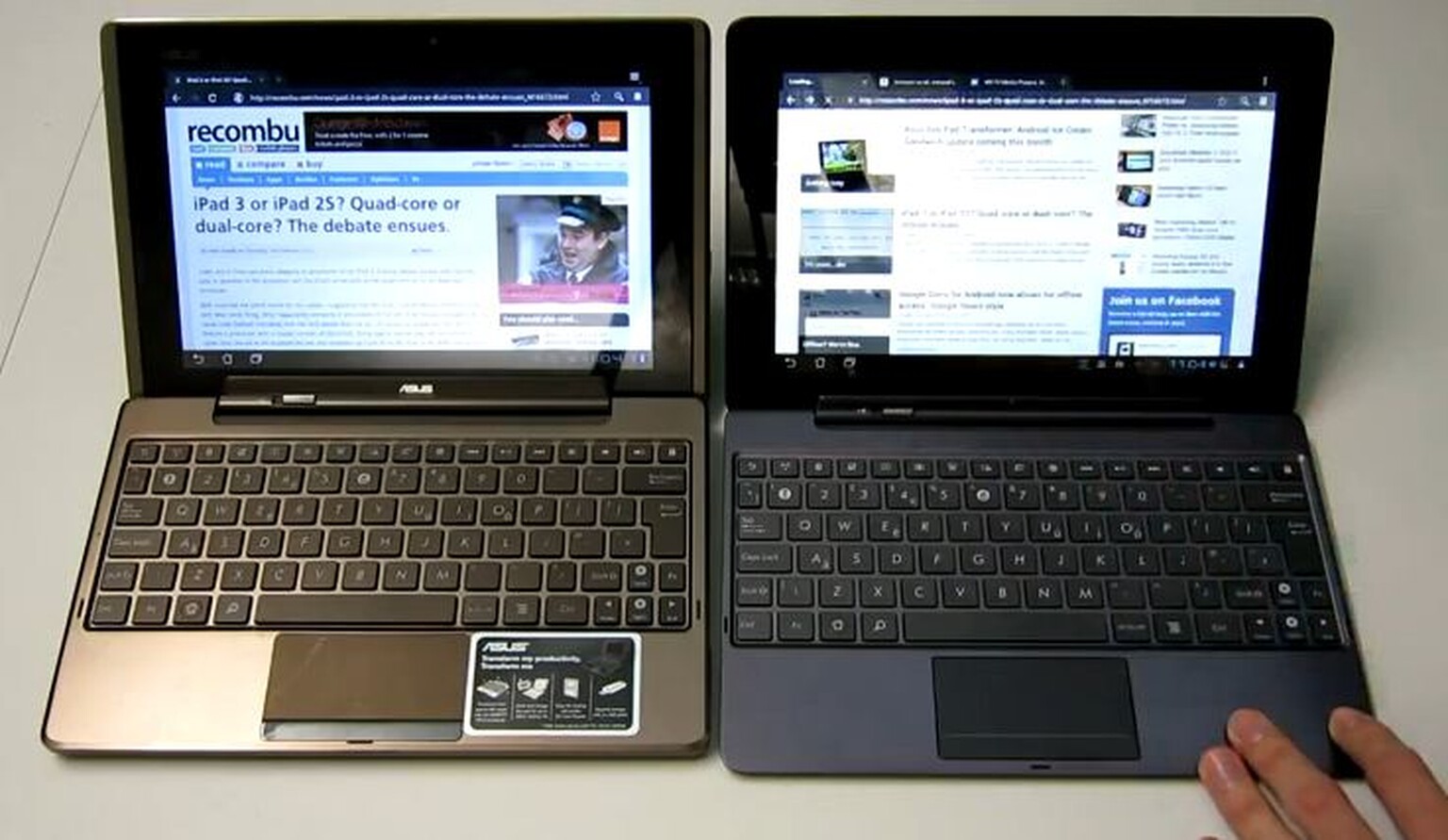 Asus Eee Pad Transformer Prime vs. the original Asus Eee Pad Transformer