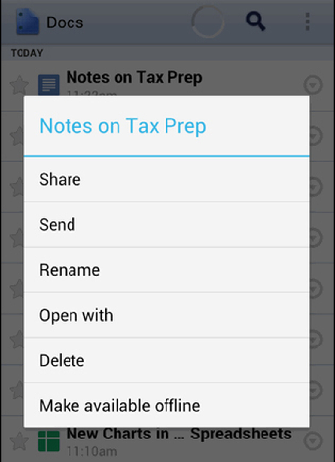 Google Docs for Android now allows for offline access, Google Gears style