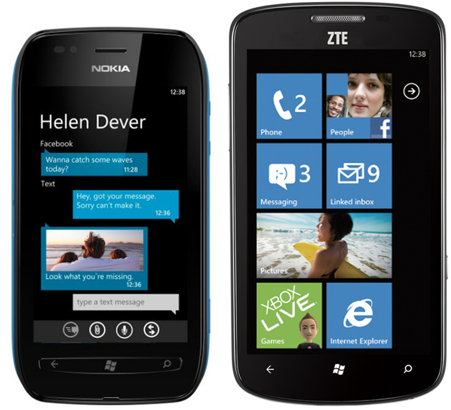Nokia Lumia 710 vs ZTE Tania