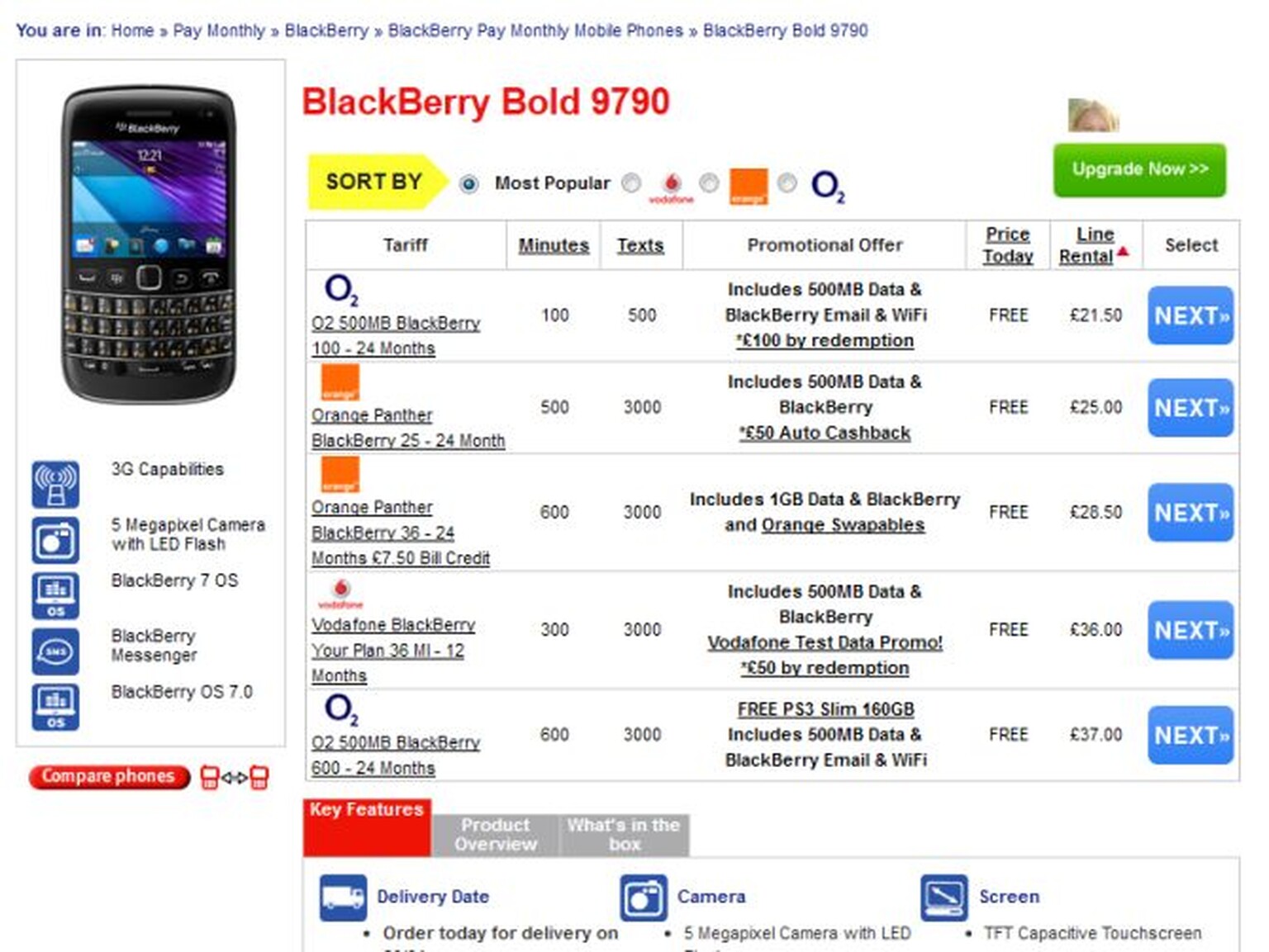 BlackBerry Bold 9790: Phones 4u UK contract prices revealed