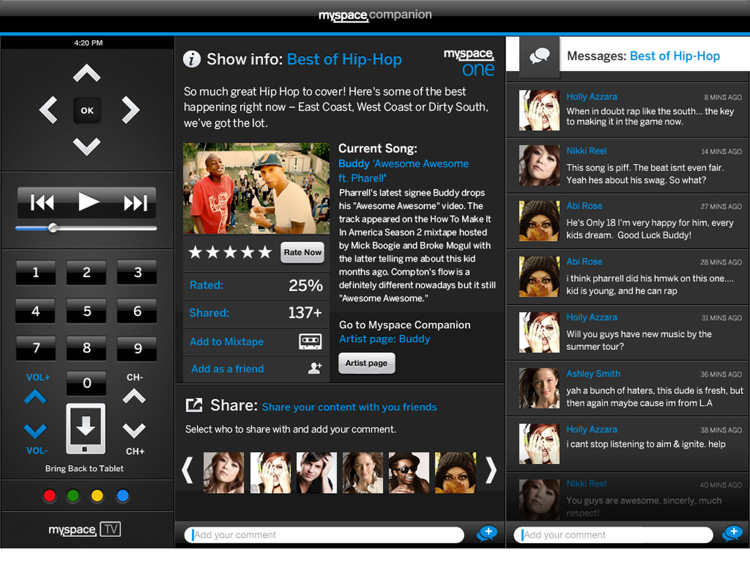 Panasonic introduces Myspace TV app for TVs, smartphones and tablets