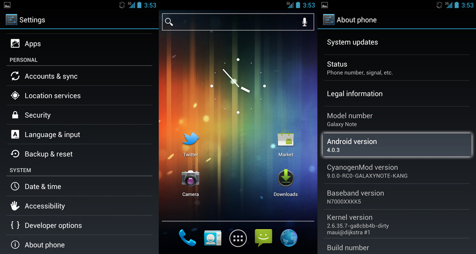 Samsung Galaxy Note: Ice Cream Sandwich (Android 4.0) alpha - hands-on video