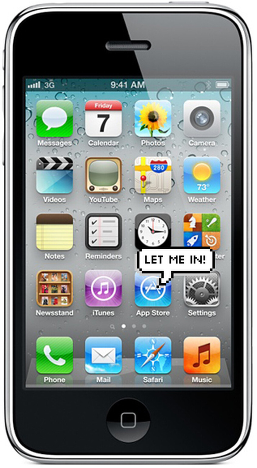 iPhones and iPod Touches stuck on iOS 3.1.3 can’t buy directly buy from the App Store: Sync from your desktop