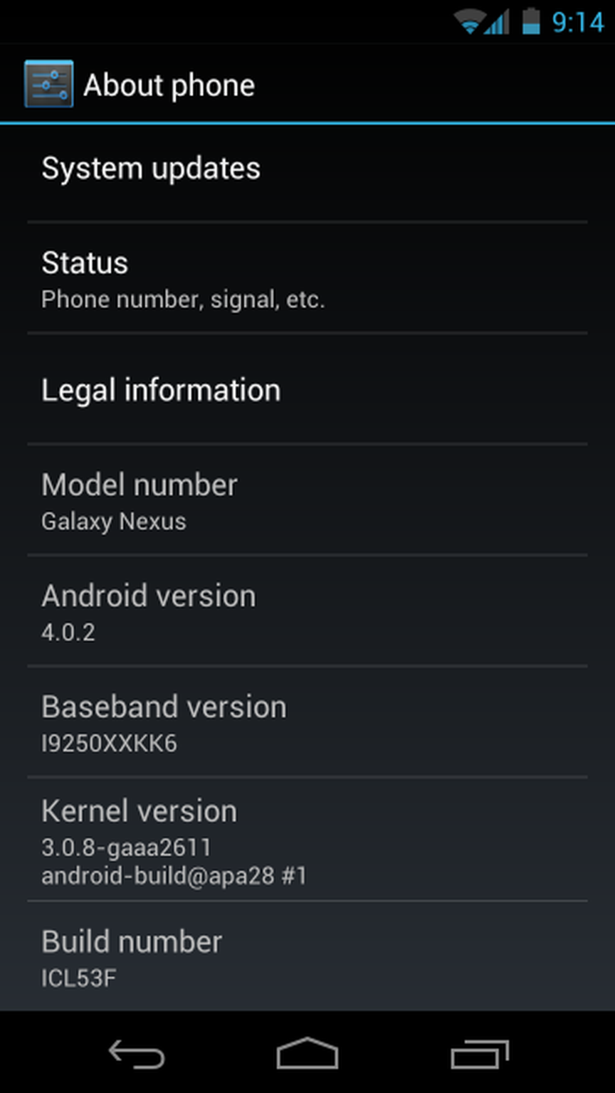 Samsung Galaxy Nexus gets Android 4.0.2 update, already superseded by 4.0.3