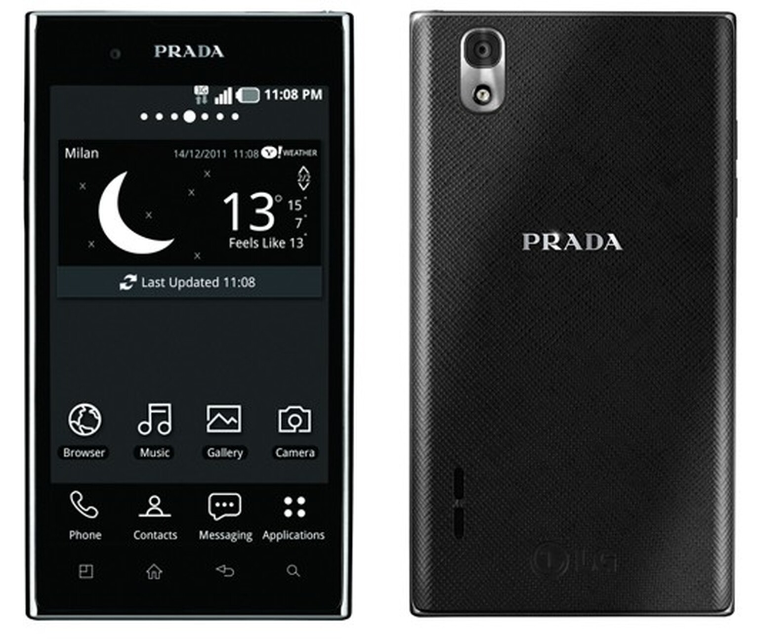 LG Prada 3.0 press renders leak: Suitably fashionable custom UI in a slinky black dress