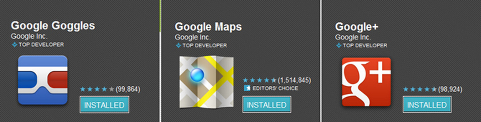 Google+, Maps and Goggles updated