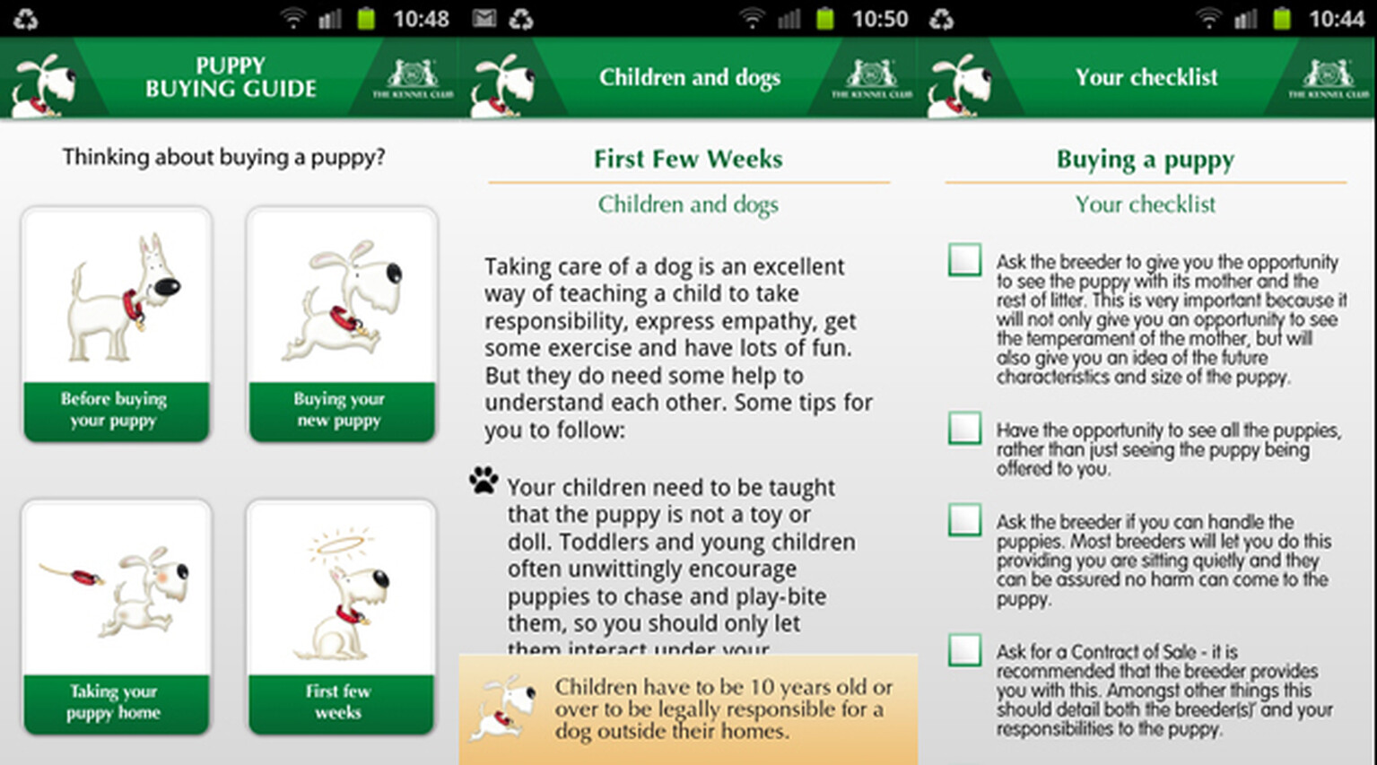 Puppy Buying Guide launches on Android Market