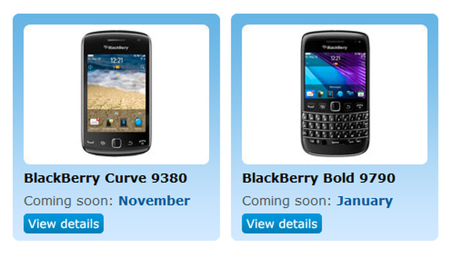 BlackBerry Bold 9790 and BlackBerry Curve 9380 get tenative O2 release dates