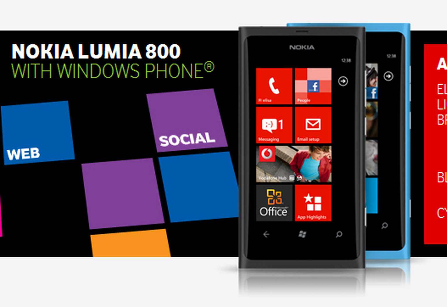 Nokia Lumia 800 available to order from Vodafone in black, cyan version now pre-ordeable