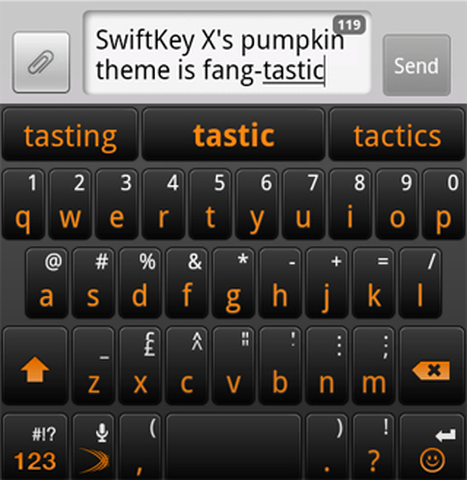 SwiftKey X goes Jason X with a Pumpkin Hallowe’en theme