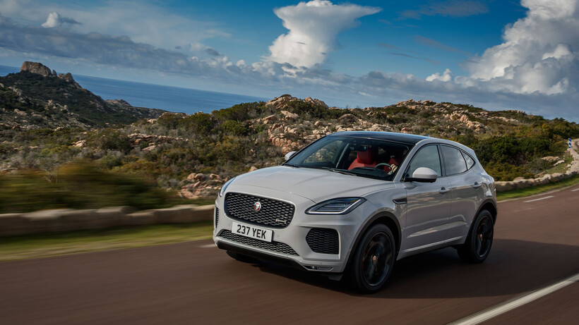 Jaguar E-Pace P300 R-Dynamic on the road