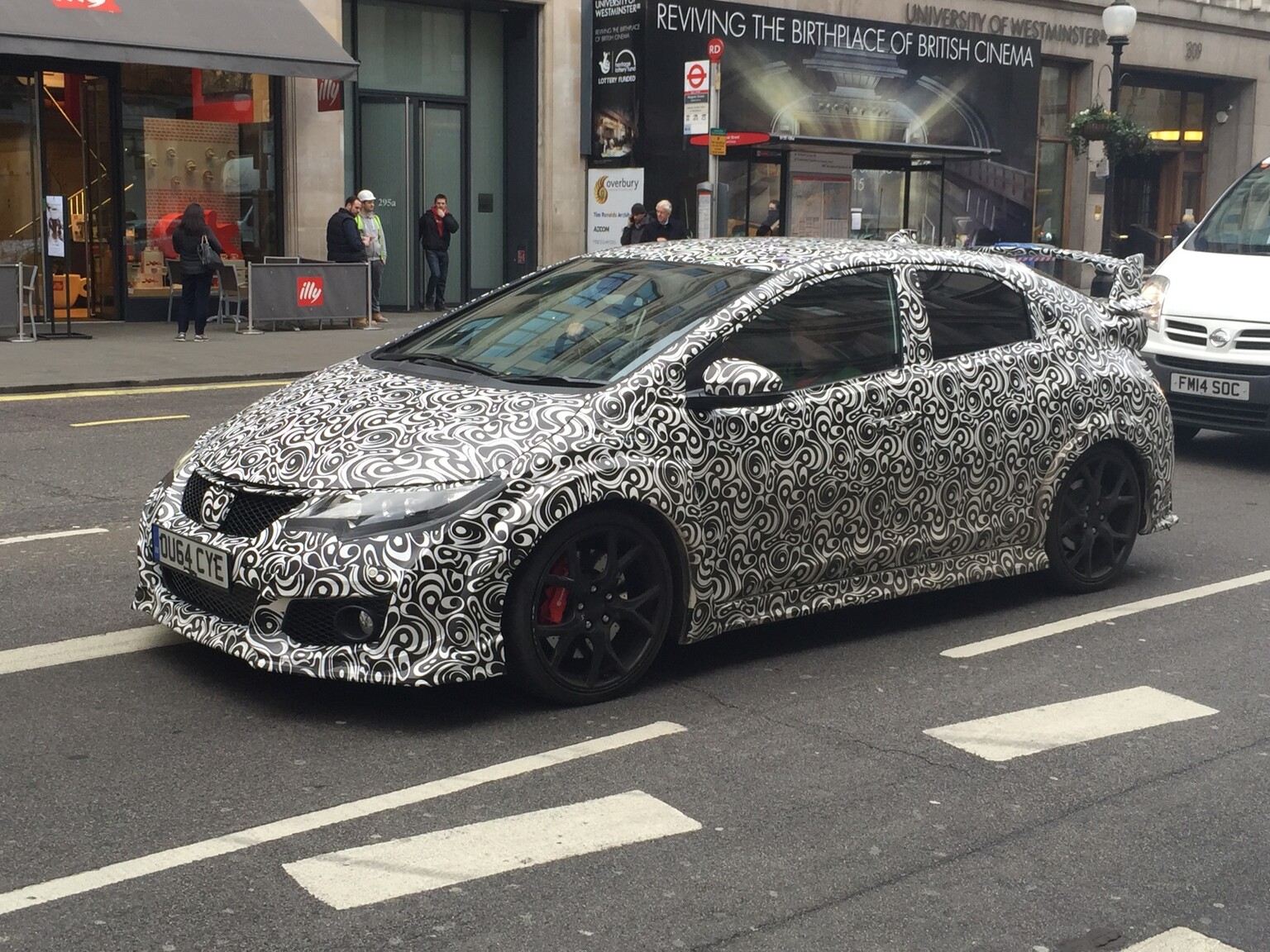 Honda Civic Type R spotted testing in London's Regent Street