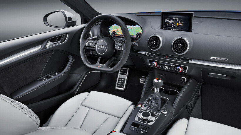Audi RS 3 Sportback interior and front seats