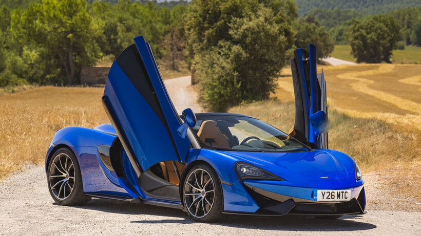 McLaren 570S dihedral doors in open position