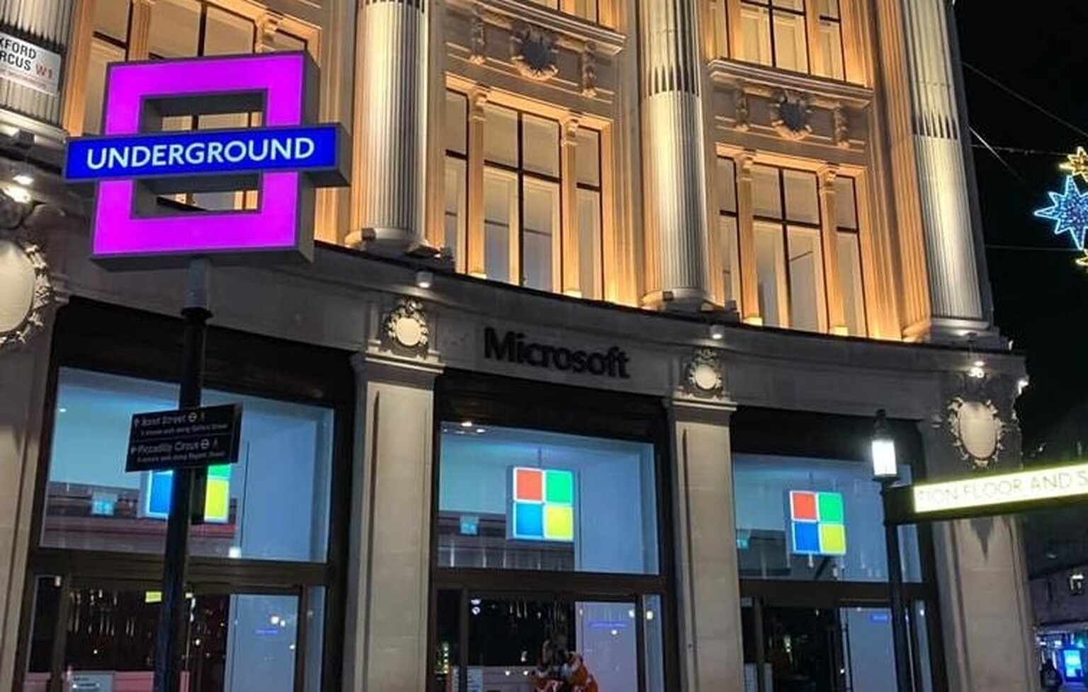 Sony trolls Microsoft with PS5 branding outside flagship London store