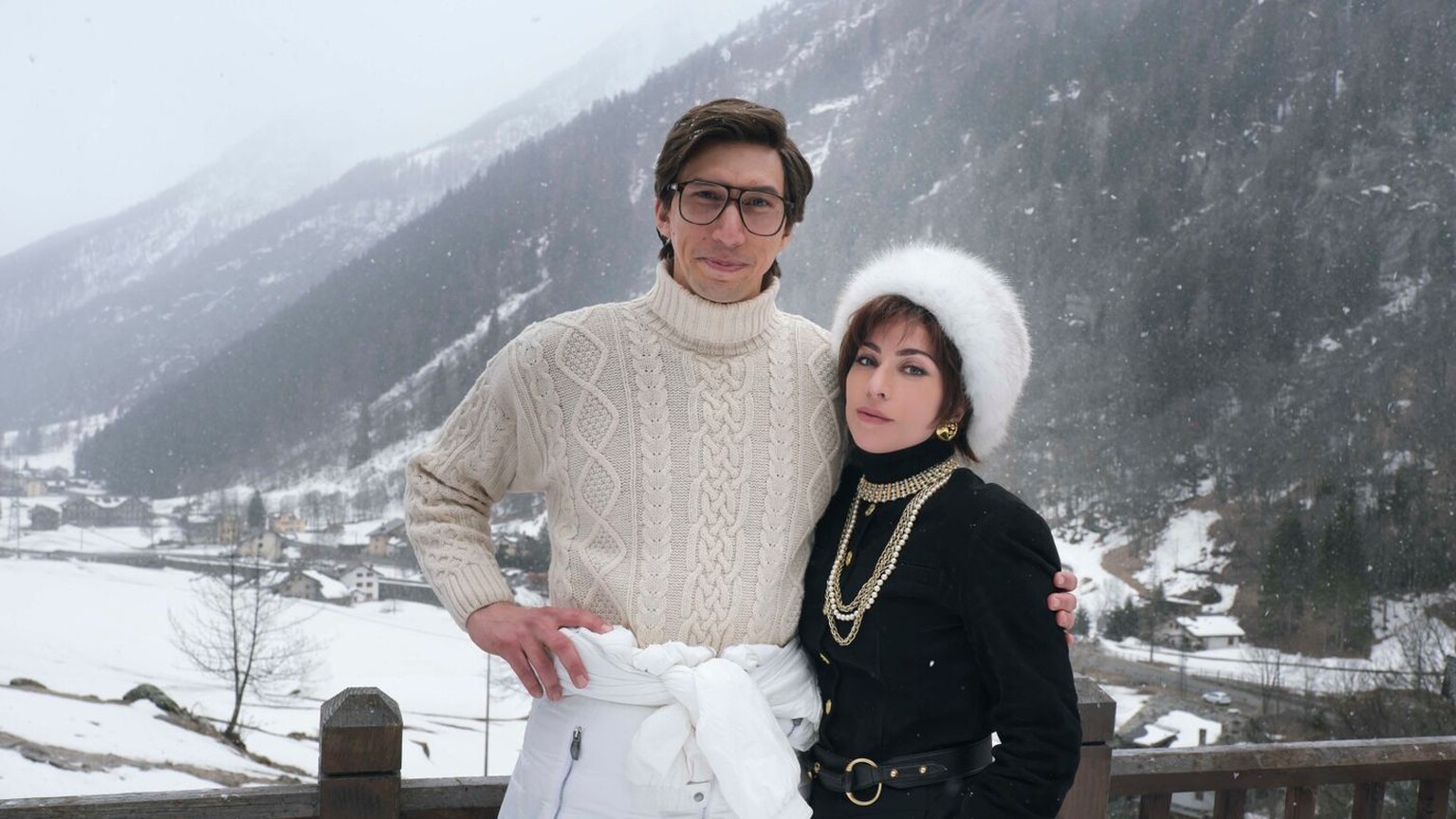 Lady Gaga and Adam Driver look the part in the first image from upcoming Gucci biopic