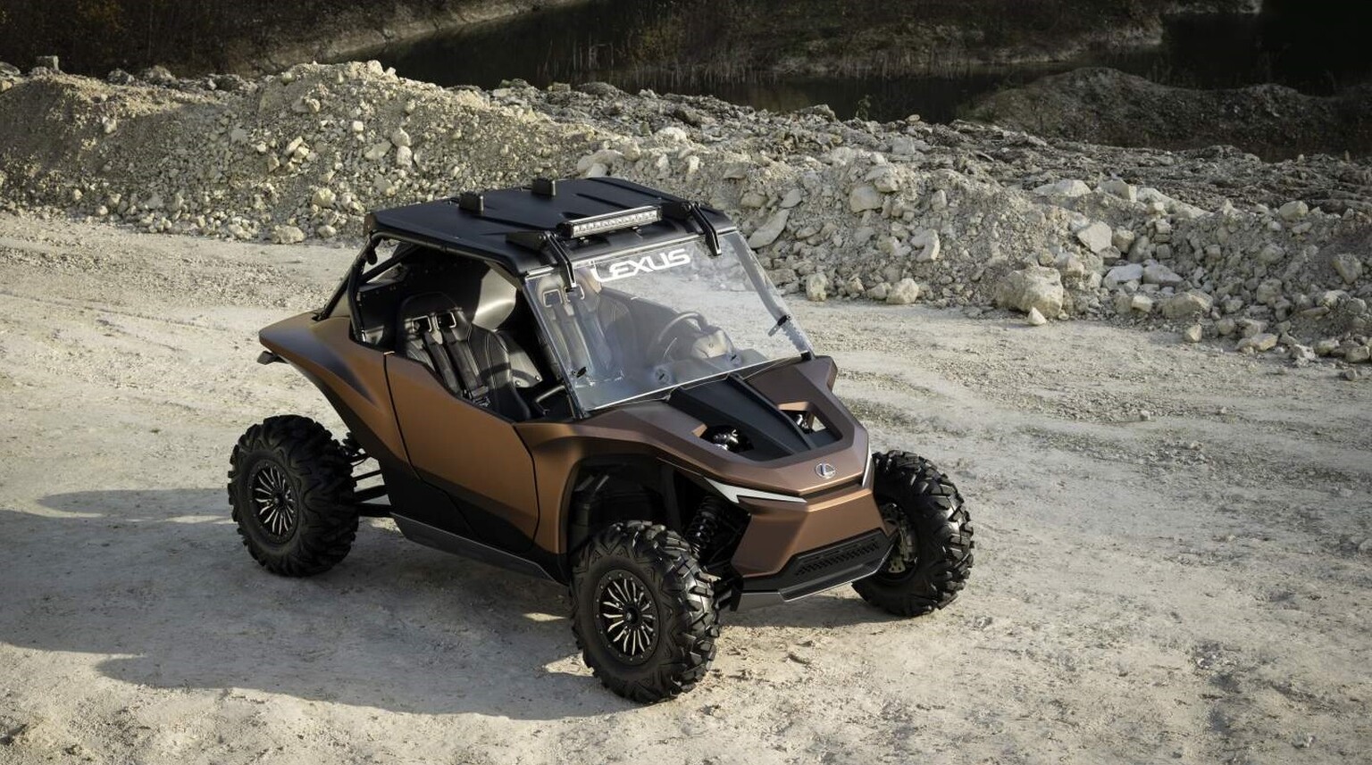Check out the Lexus ROV Concept dune buggy that runs on hydrogen fuel