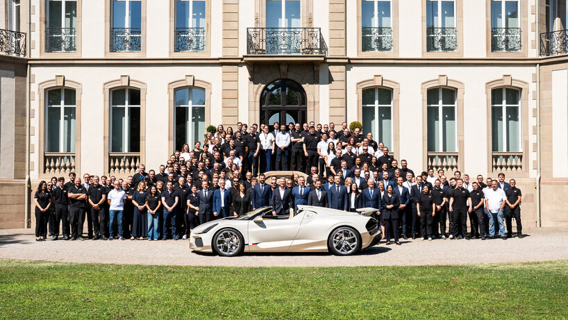 Final Bugatti Mistral with the bugatti team