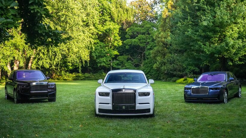 Red, White, and Blue anniversary Rolls Royces