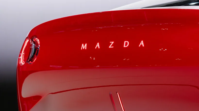 Mazda logo on rear bumper