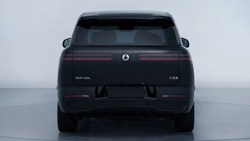 Rear of a black Denza N8
