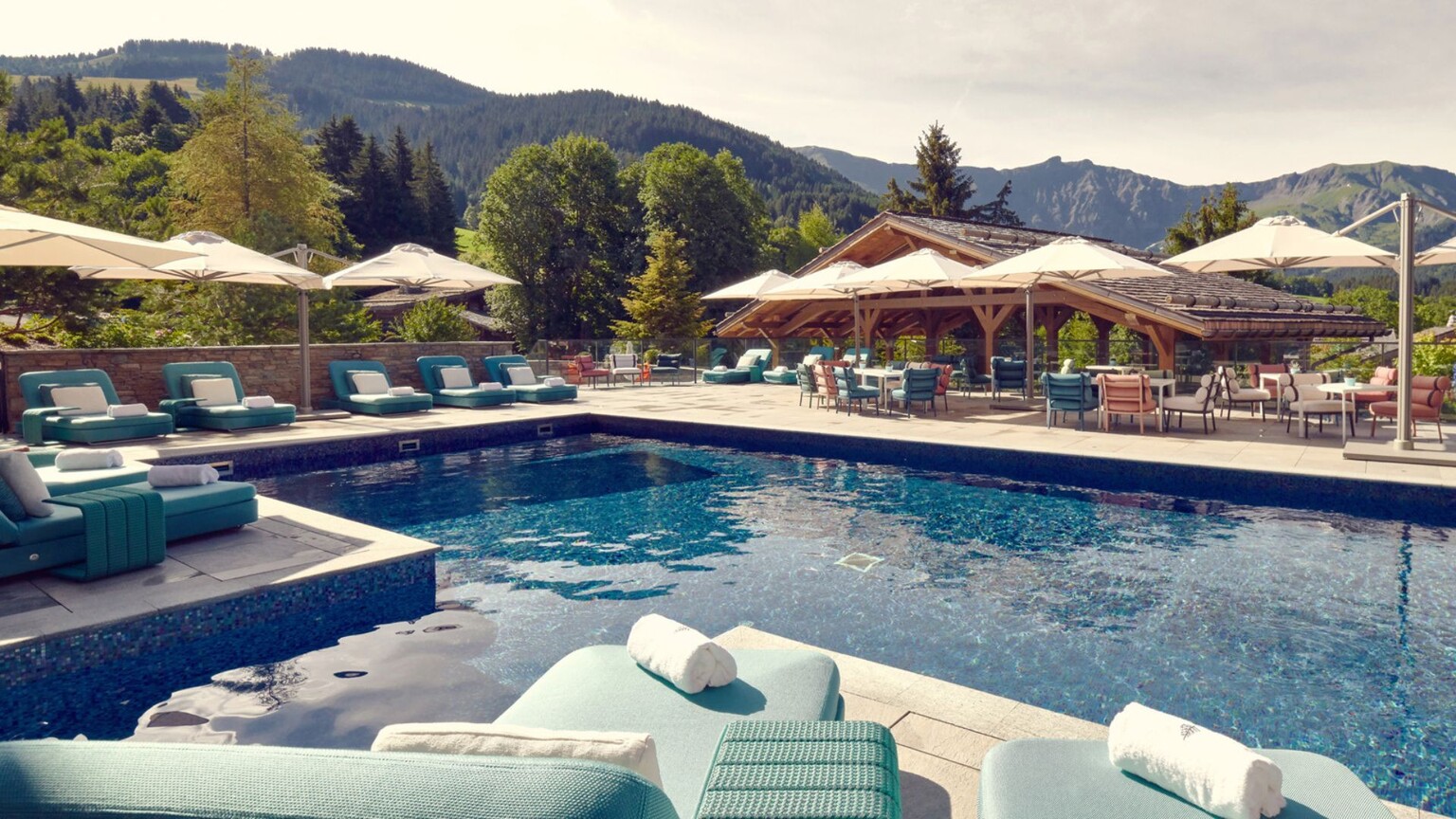 This Four Seasons resort in the French Alps offers a spa experience while looking at the mountains
