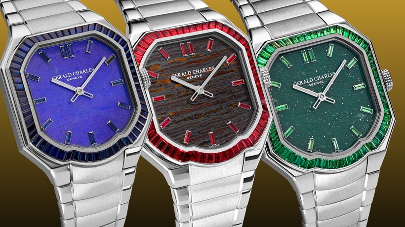 Gerald Charles Masterlink stone dial