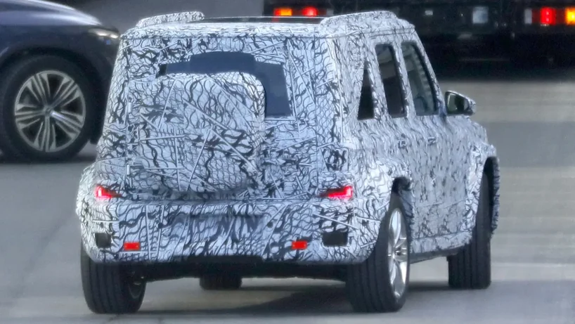 Baby Mercedes G-Class driving on the road