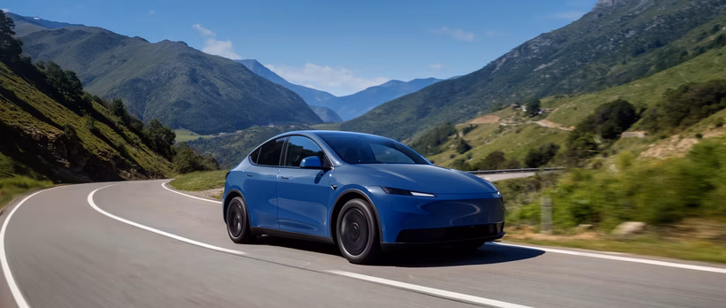 Tesla Model Y in blue